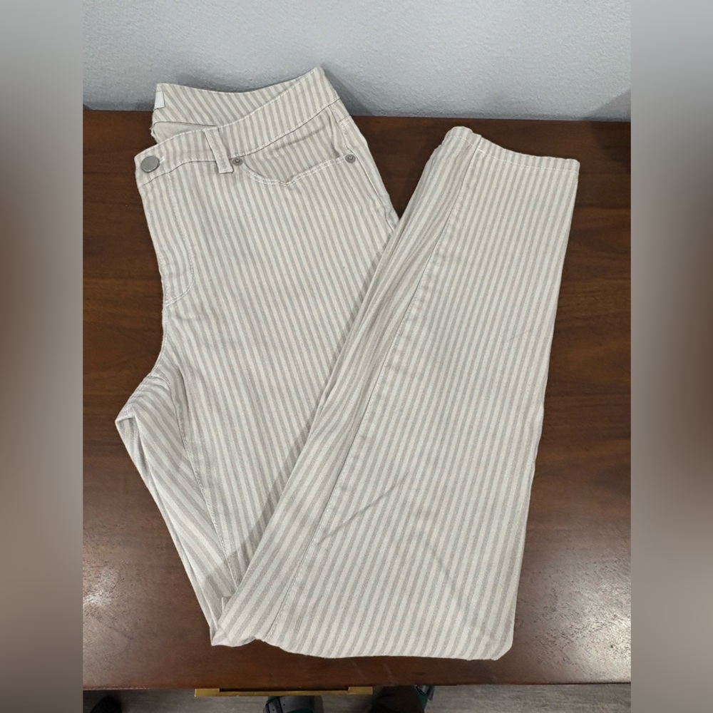 Etcetera Cream Striped Pants